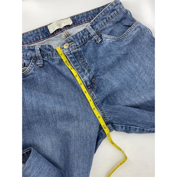 Izod Jeans Modern Fit Boot Cut Hi-Rise Size 12 Women's Denim Flap Pockets - Picture 10 of 11